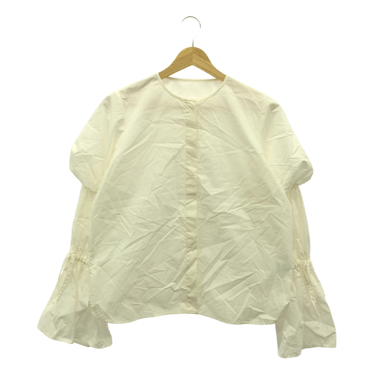 RIM.ARK / 邊緣方舟 |褶皺量SH 褶皺量襯衫| 36 |白色 |女的