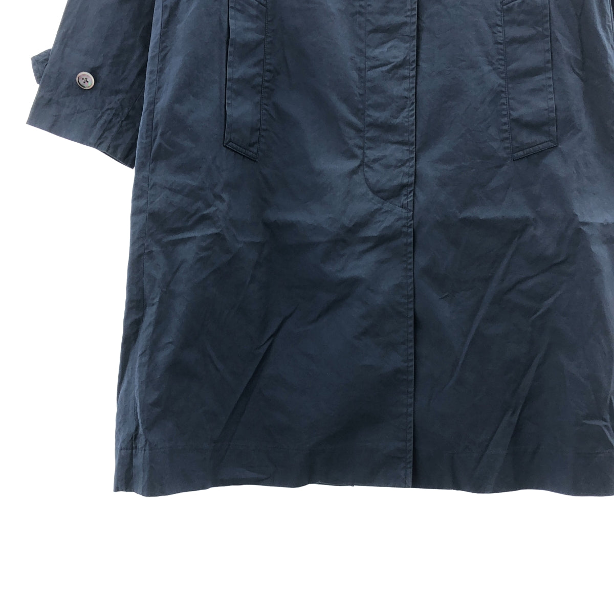 AURALEE / オーラリー | コットン ステンカラーコート | 1 | ネイビー