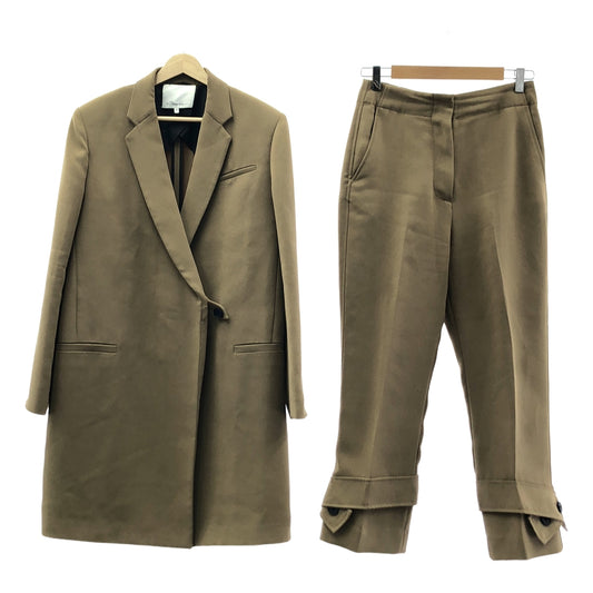 3.1 Phillip Lim / スリーワンフィリップリム | オーバーサイズ ロング テーラードジャケット / ベルテッド スラックス / セットアップ | 0 | レディース