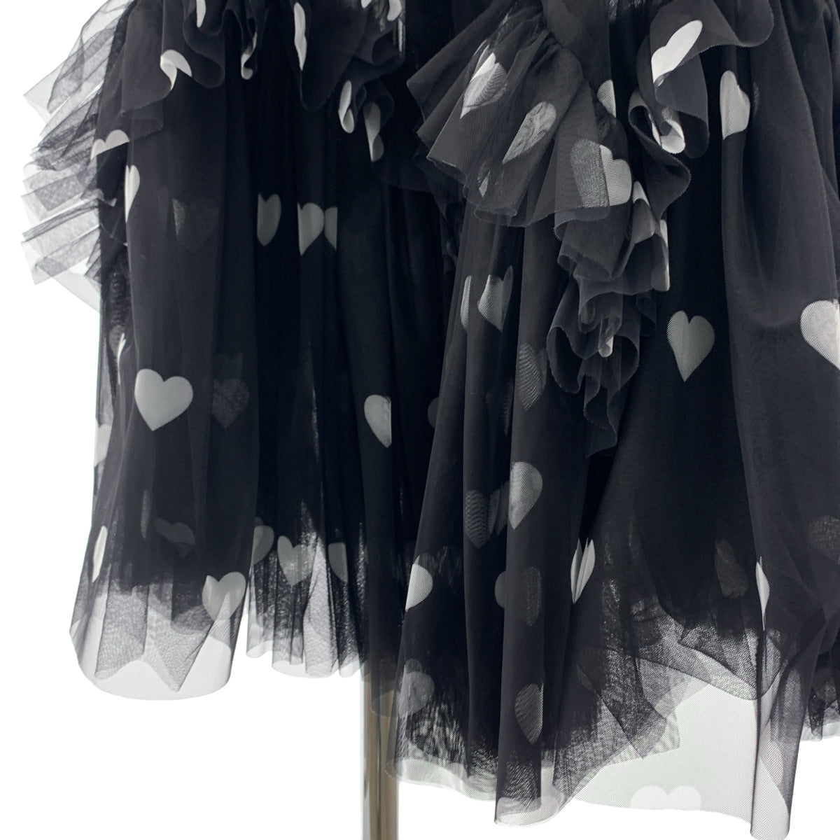 VIVIANO | 2024AW | 蓬鬆薄紗裙 / 薄紗荷葉邊鬆緊腰寬鬆裙 | F 碼 | 女款