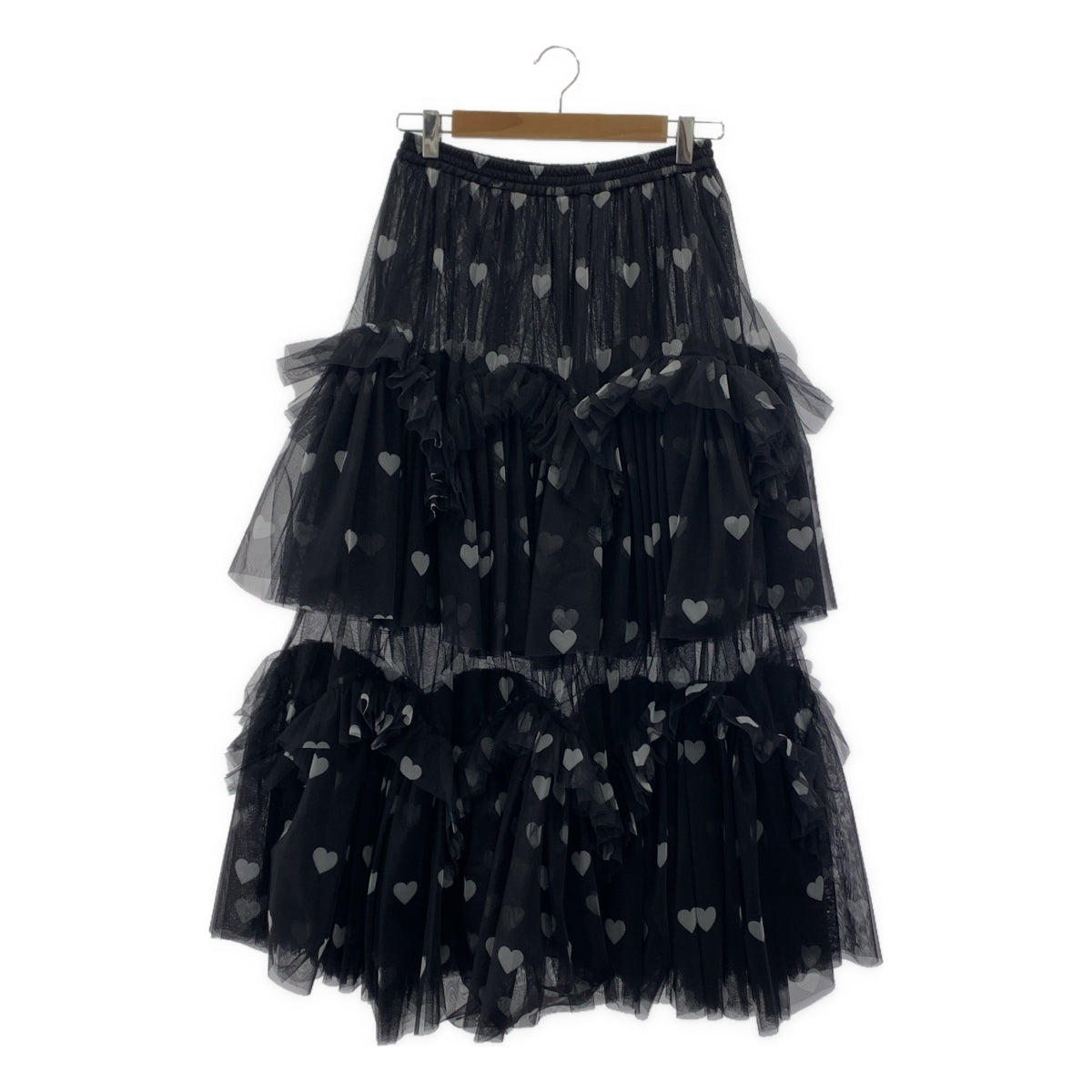 VIVIANO / ヴィヴィアーノ | 2024AW | Swell Tulle Skirt / チュール フリル ウエストゴム ボリューム スカート | F | レディース