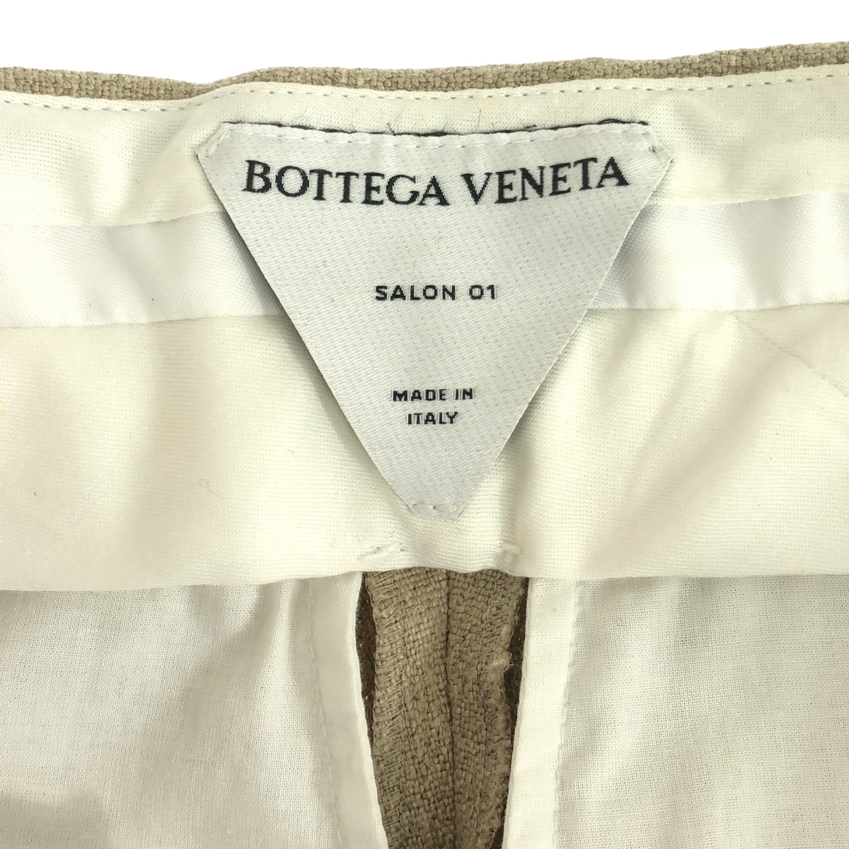 BOTTEGA VENETA / Bottega Veneta | Linen slacks pants | 34 | Beige | Women's