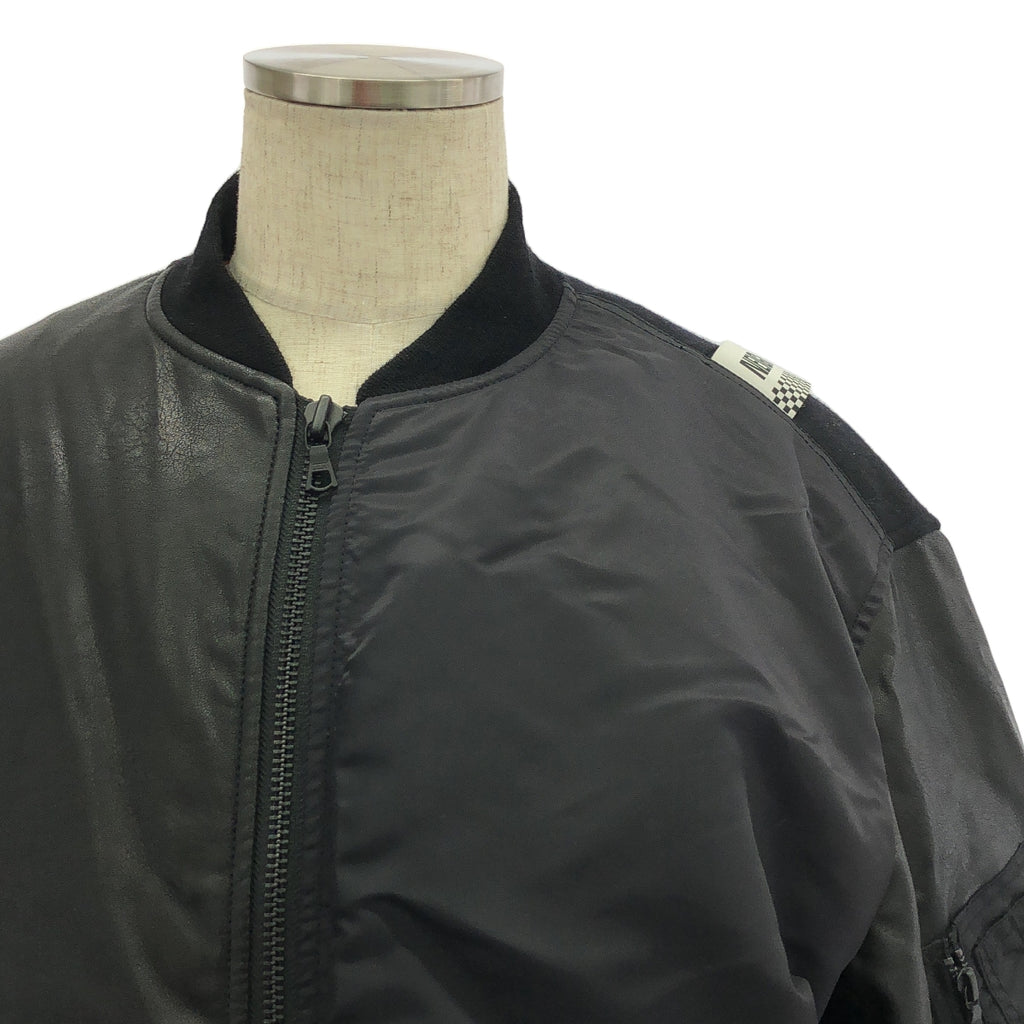 【美品】  WTAPS / ダブルタップス | × NEIGHBORHOOD / ネイバーフッド W1.VE / JACKET. MA-1 / ボンバージャケット ブルゾン | 02 | ブラック | メンズ