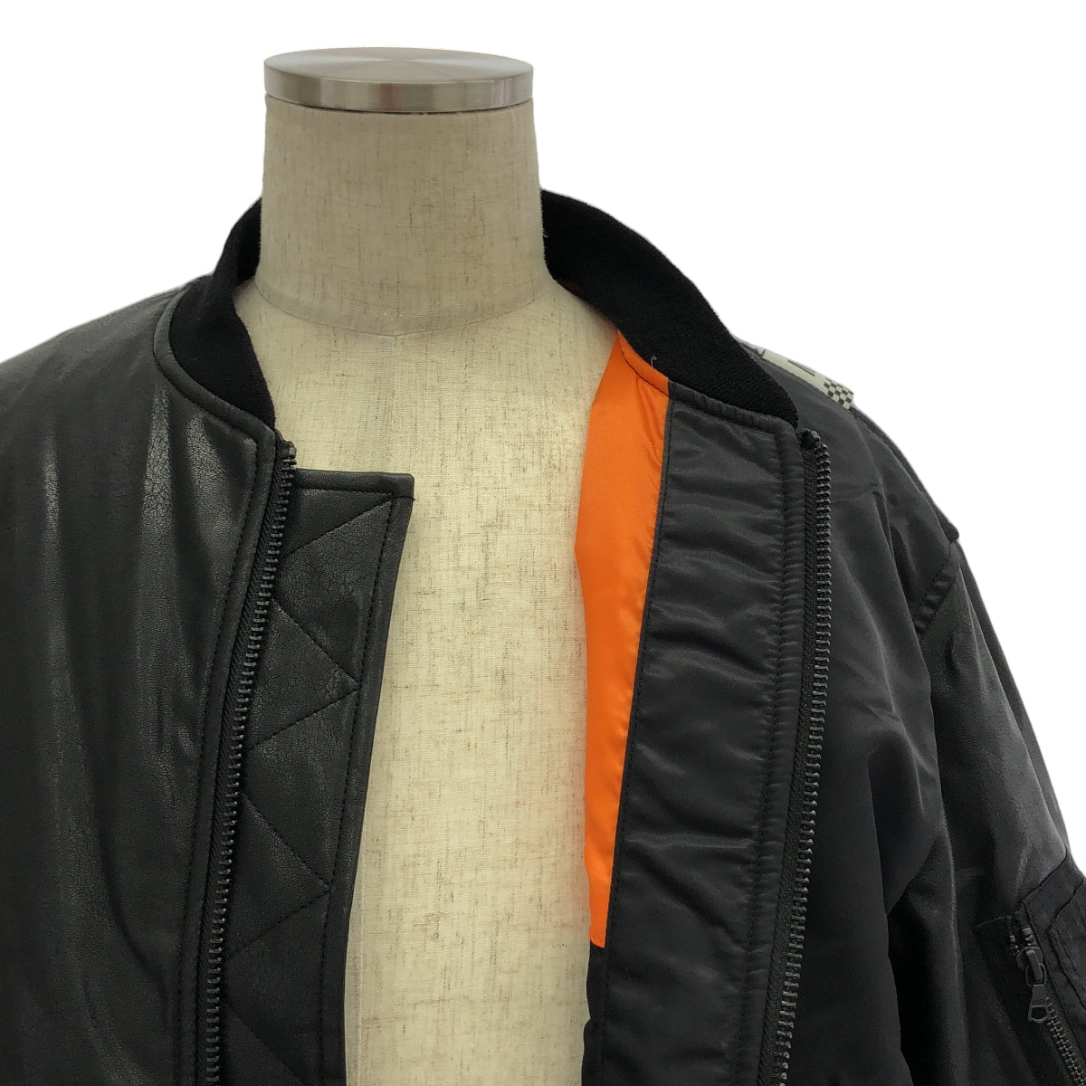 【美品】  WTAPS / ダブルタップス | × NEIGHBORHOOD / ネイバーフッド W1.VE / JACKET. MA-1 / ボンバージャケット ブルゾン | 02 | ブラック | メンズ