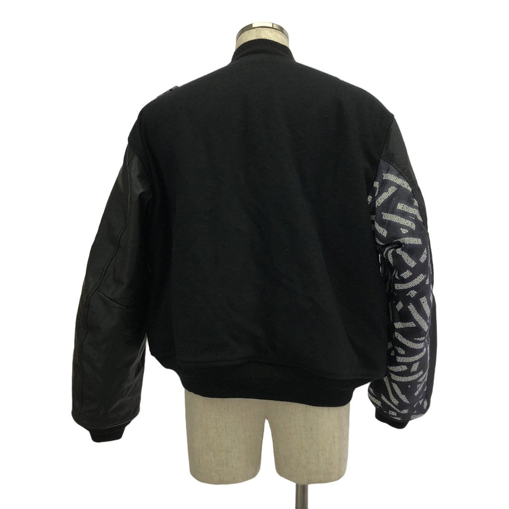 【美品】  WTAPS / ダブルタップス | × NEIGHBORHOOD / ネイバーフッド W1.VE / JACKET. MA-1 / ボンバージャケット ブルゾン | 02 | ブラック | メンズ