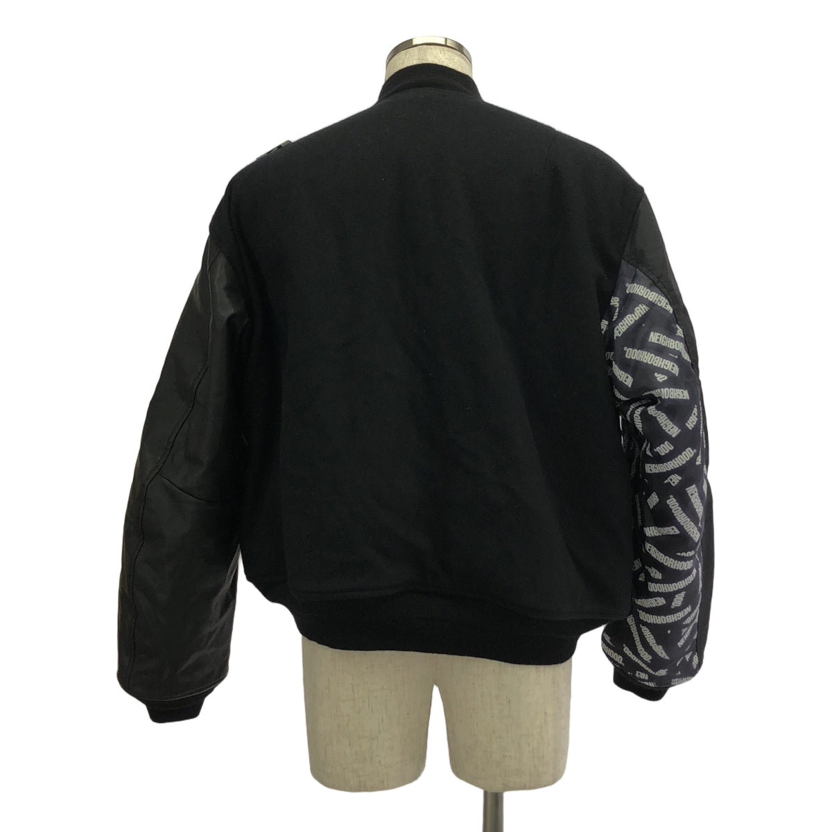 【美品】  WTAPS / ダブルタップス | × NEIGHBORHOOD / ネイバーフッド W1.VE / JACKET. MA-1 / ボンバージャケット ブルゾン | 02 | ブラック | メンズ