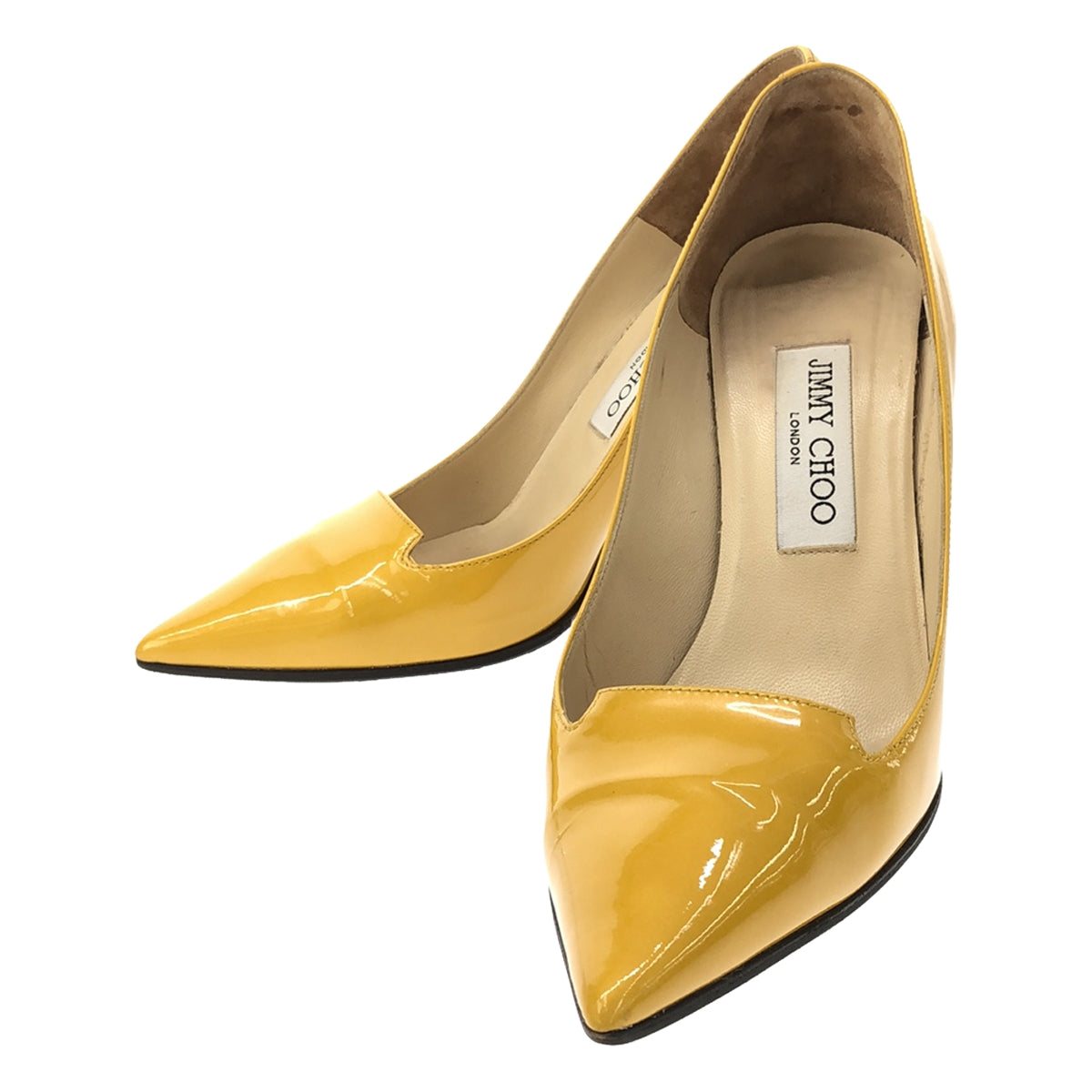 JIMMY CHOO | SHINY ENAMEL PATENT | Patent leather pointed toe heel pumps | 37 | Women's