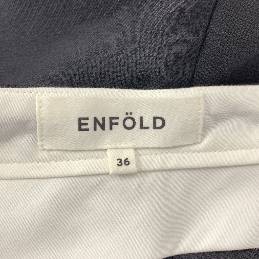 ENFOLD / 엠 폴드 | 울 비대칭 와이드 팬츠 | 36 | 여성