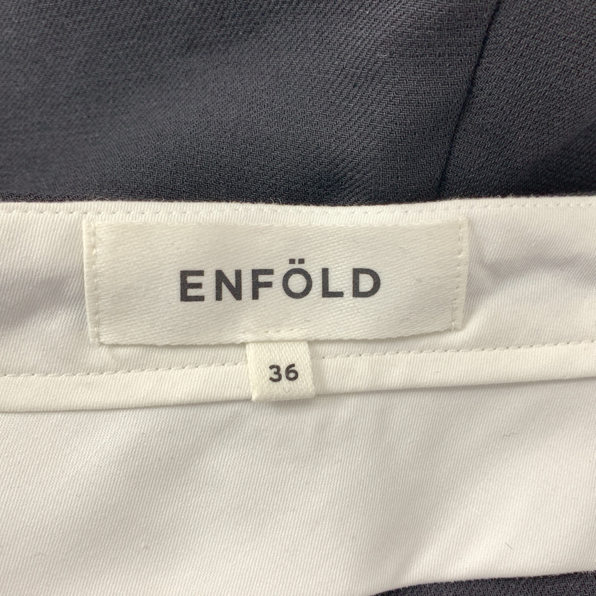 ENFOLD | 羊毛不對稱寬褲 | 尺寸 36 | 女款