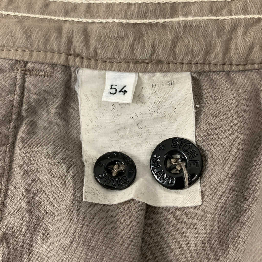 STONE ISLAND | 羈扣門襟褶襉褲 | 尺寸 54 | 棕色 | 男款