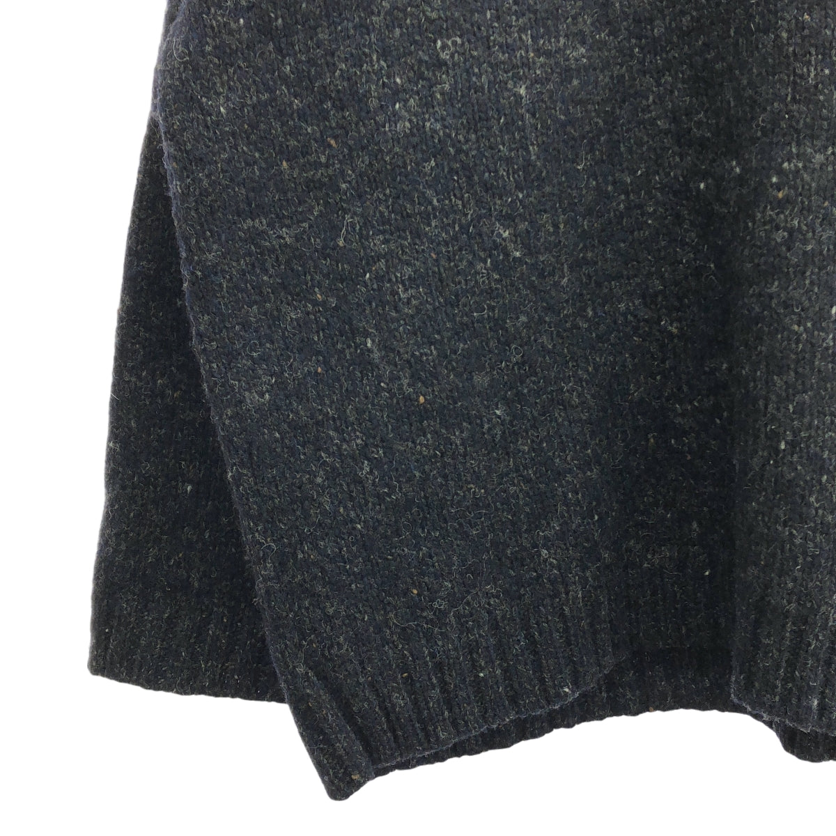 Abercrombie&Fitch / アバクロンビーアンドフィッチ | 90s ヴィンテージ シェットランドウール モックネック ニット 香港製 | M | ネイビー | メンズ