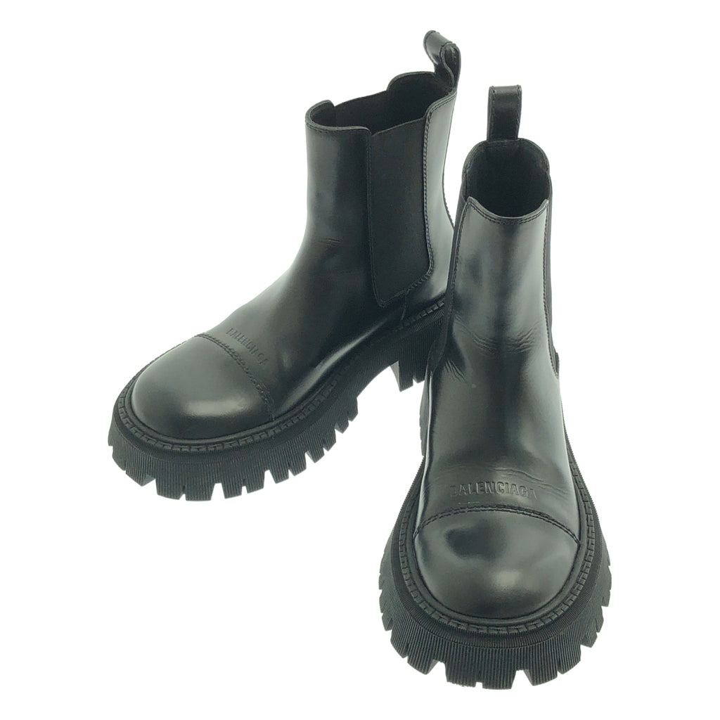 BALENCIAGA / 발렌시아가 | TRACTOR BOOTIE 트랙터 가죽 첼시 부츠 | 37 |