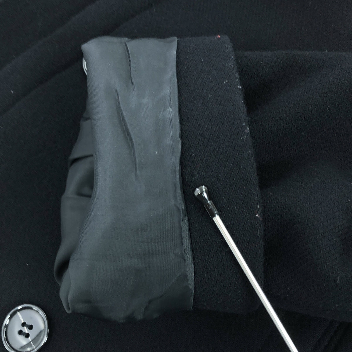 ZUCCa / ズッカ | ウール ダブルジャケット Pコート  / 総裏地 | S | ブラック | レディース