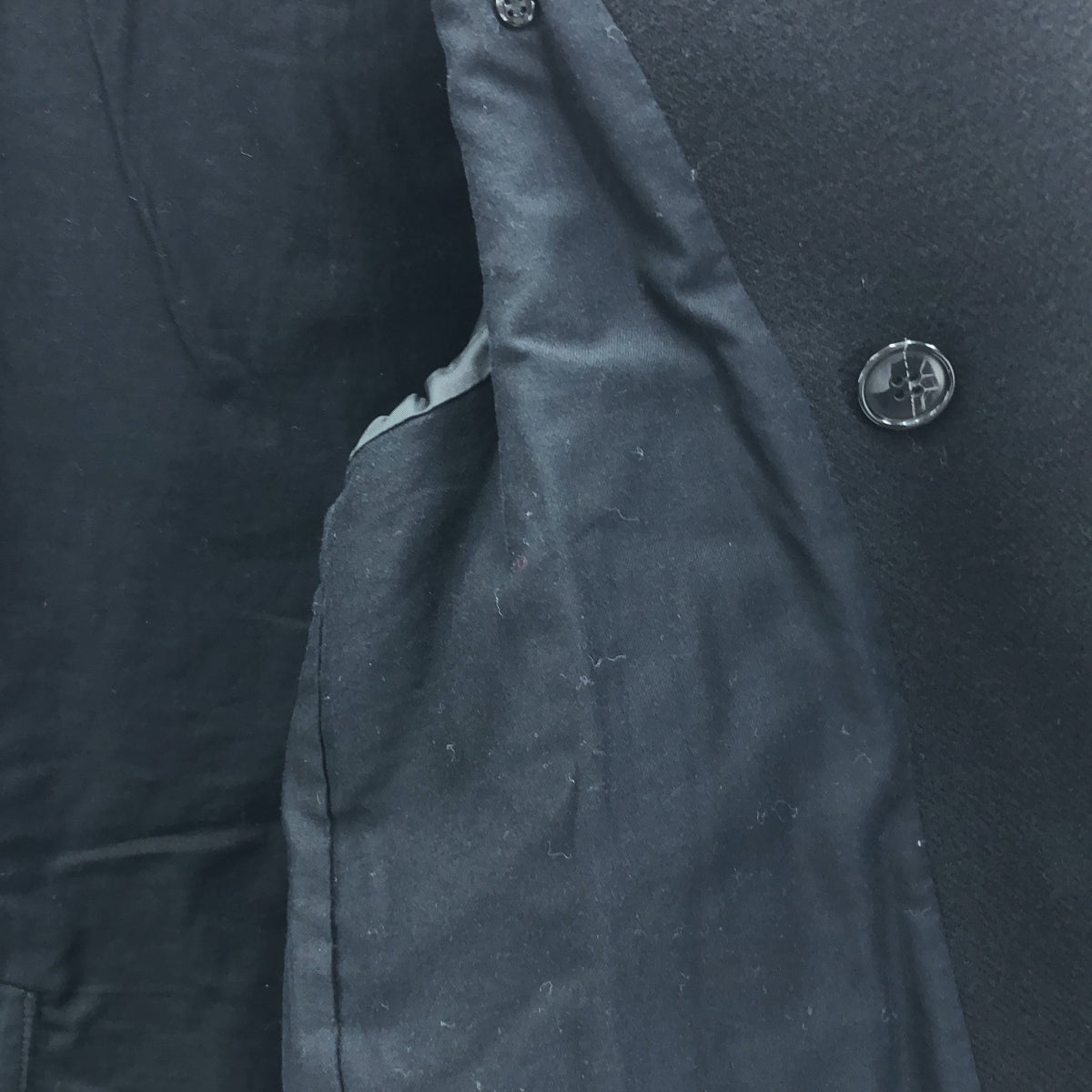 ZUCCa / ズッカ | ウール ダブルジャケット Pコート  / 総裏地 | S | ブラック | レディース