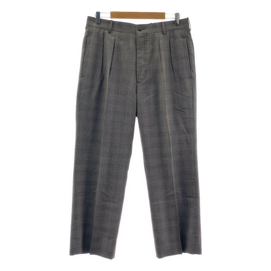 MAATEE &amp; SONS / 마티 &amp; 샌즈 | 영원한 SLACKS WOOL MAT CHECK 체크 슬랙스 팬츠 | 3 | 남성