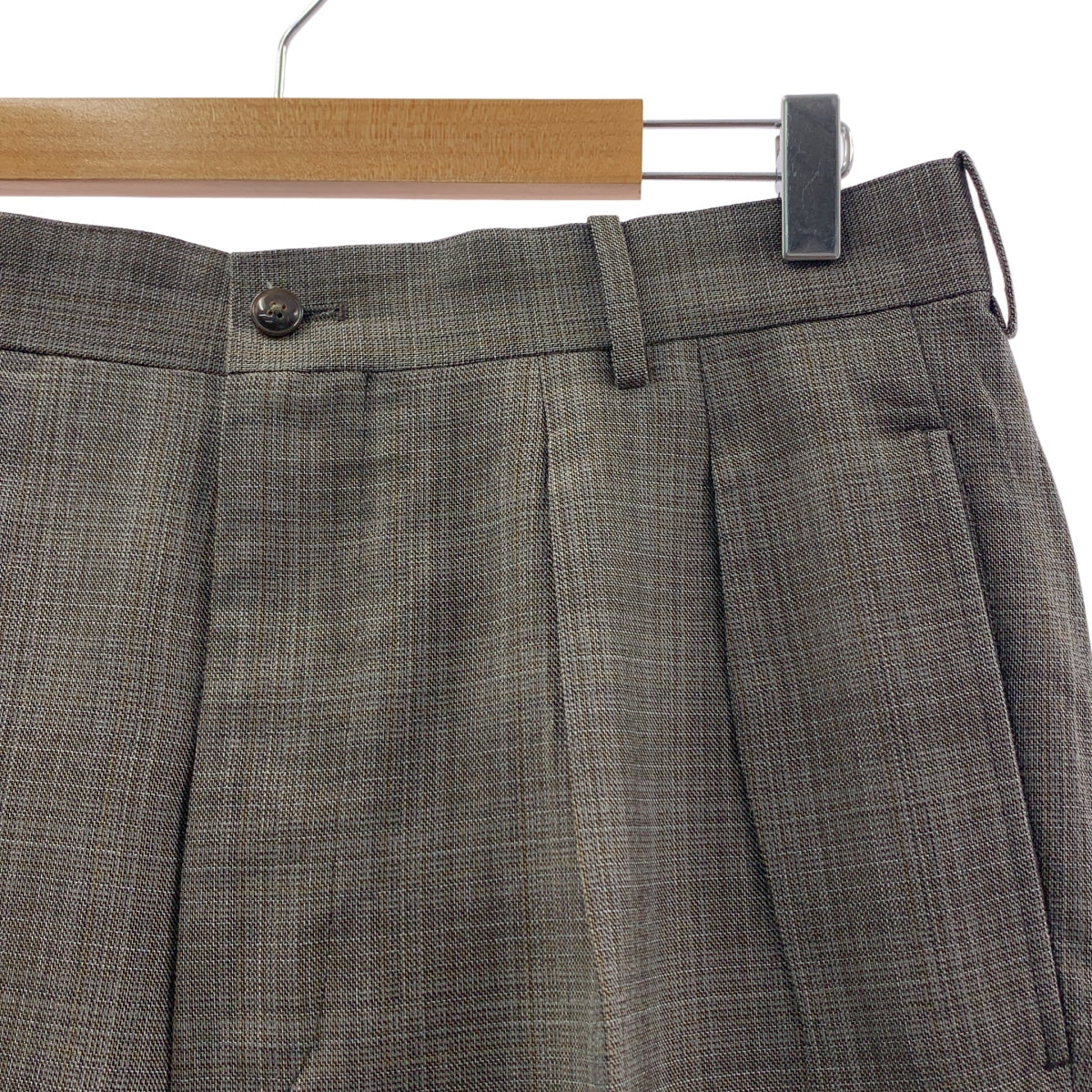 MAATEE &amp; SONS / 마티 &amp; 샌즈 | 영원한 SLACKS WOOL MAT CHECK 체크 슬랙스 팬츠 | 3 | 남성