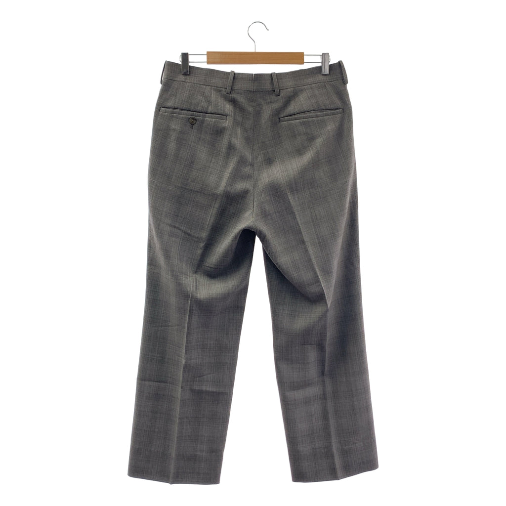 【美品】  MAATEE&SONS / マーティー&サンズ | 永遠 SLACKS  WOOL MAT CHECK チェック スラックスパンツ | 3 | グレー系 | メンズ