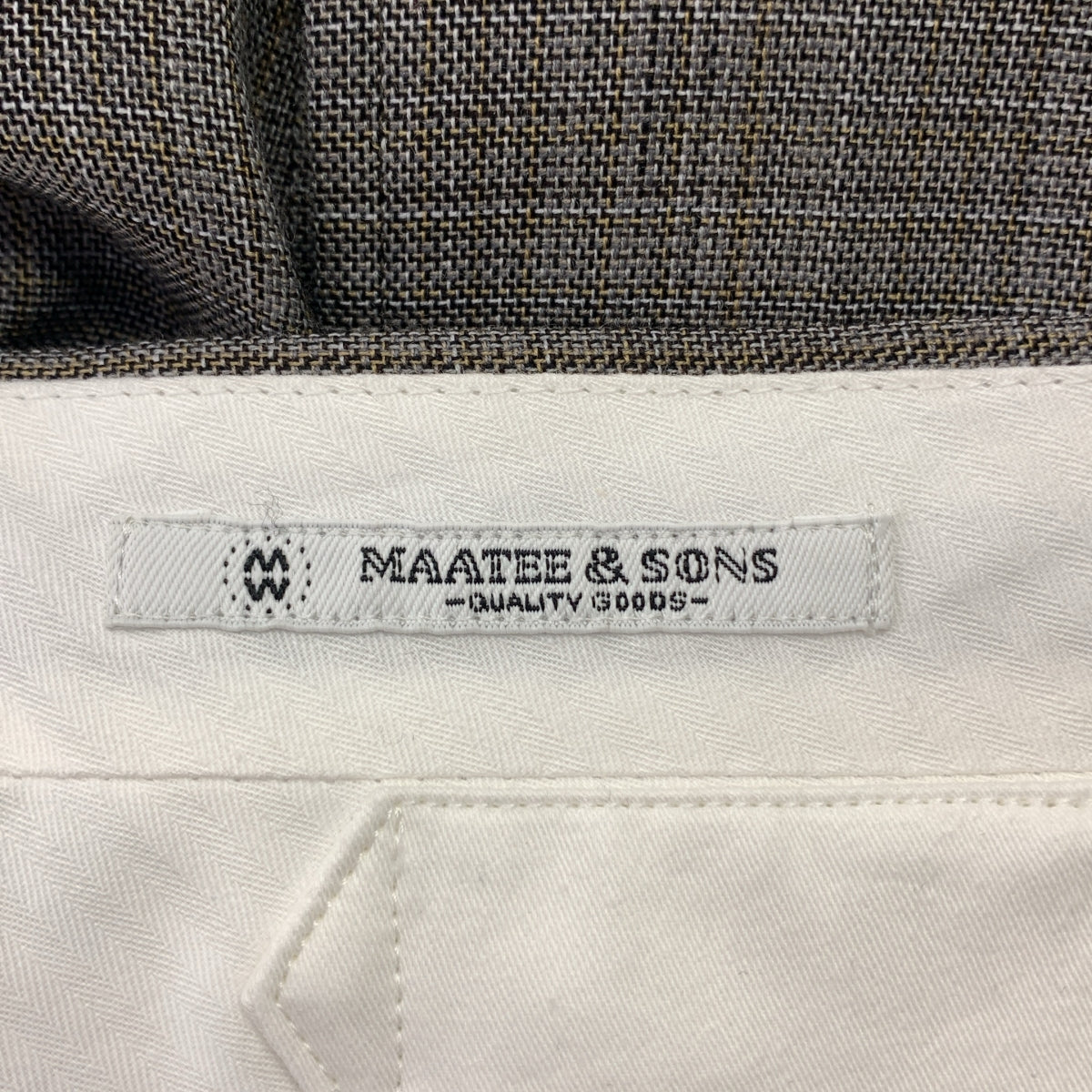 MAATEE &amp; SONS / 마티 &amp; 샌즈 | 영원한 SLACKS WOOL MAT CHECK 체크 슬랙스 팬츠 | 3 | 남성