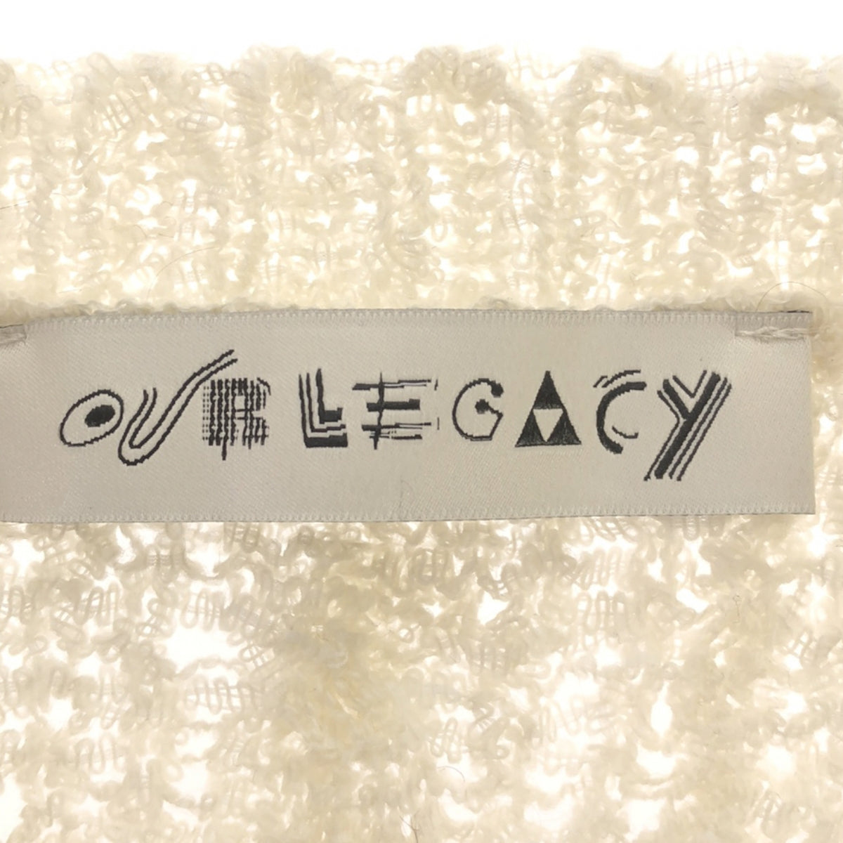 [Good Condition] OUR LEGACY / Our Legacy | 2022AW | KNITTED VEST White Sheer Cable Knit Vest | 48 | White | Men's