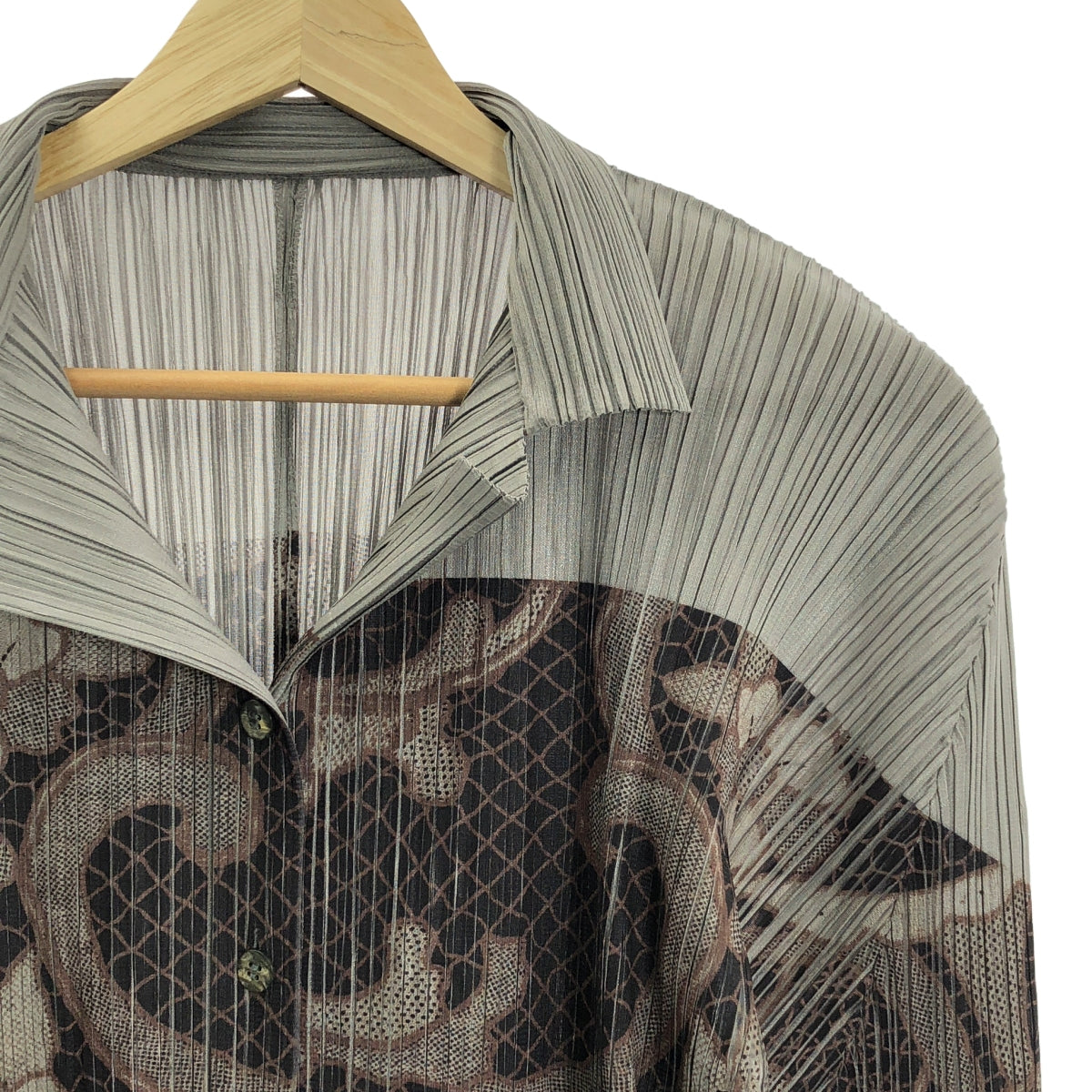 PLEATS PLEASE ISSEY MIYAKE / プリーツプリーズイッセイミヤケ | 総柄 フラワー カーディガン ジャケット | 3 | レディース