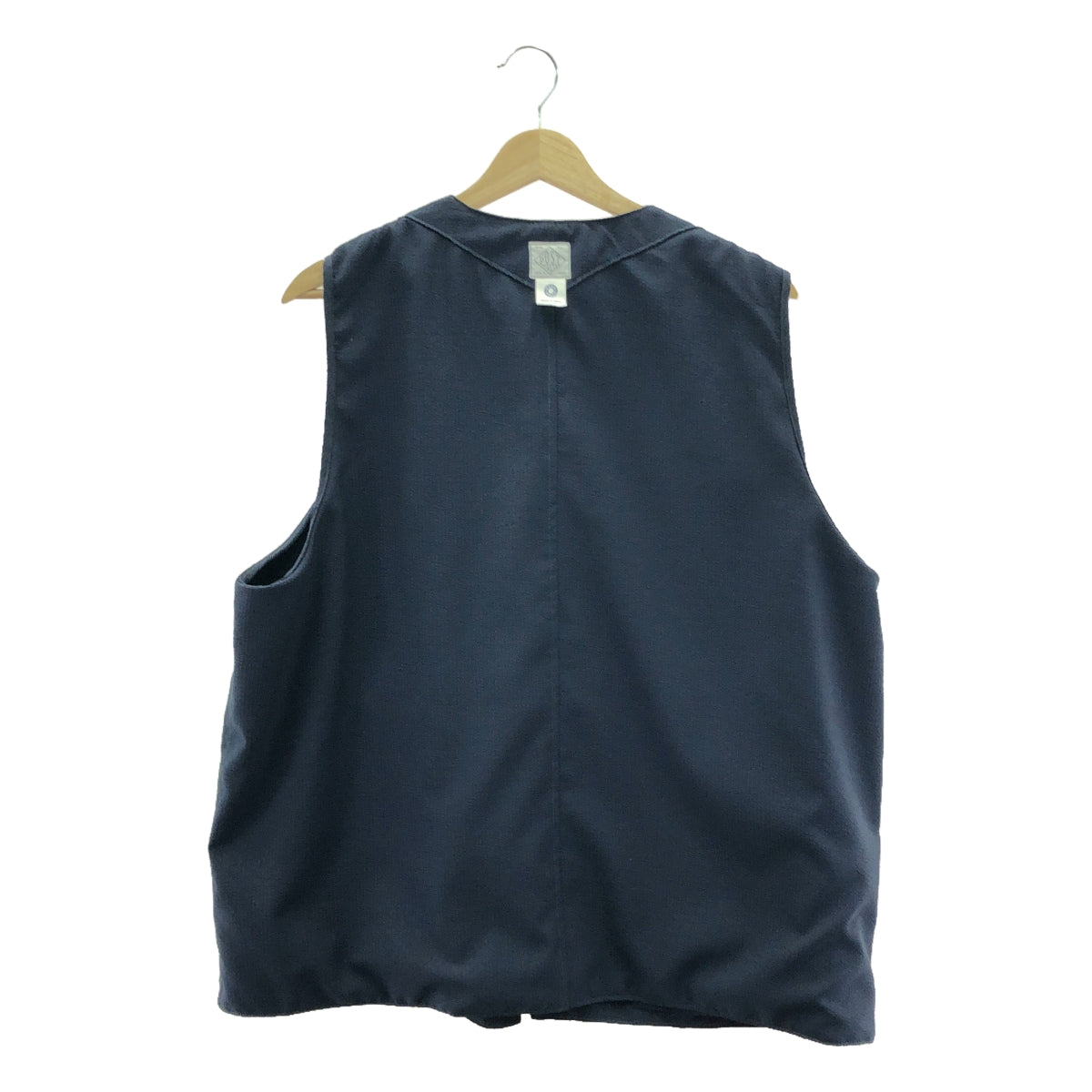 POST O'ALLS / ポストオーバーオールズ | #1521-PSN Mr.DEE : poly seersucker / ジップ ベスト | L | navy | メンズ