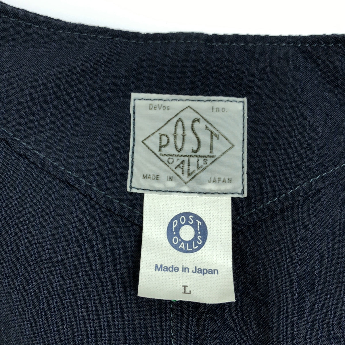 POST O'ALLS / ポストオーバーオールズ | #1521-PSN Mr.DEE : poly seersucker / ジップ ベスト | L | navy | メンズ