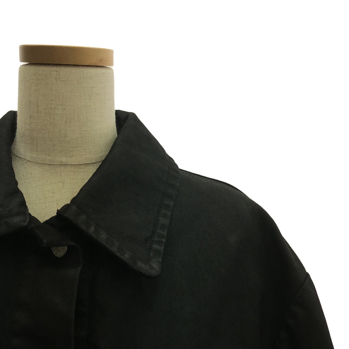 DRIES VAN NOTEN / ドリスヴァンノッテン | ベルテッド 裏キルティング デニムジャケット | XS | ブラック | レディース