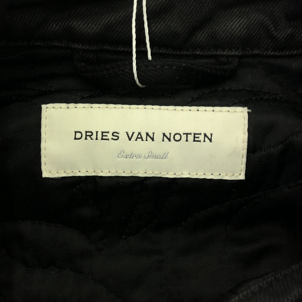 DRIES VAN NOTEN / 드리스 반 노텐 | 벨티드 뒤 퀼팅 데님 재킷 | XS | 블랙 | 여성