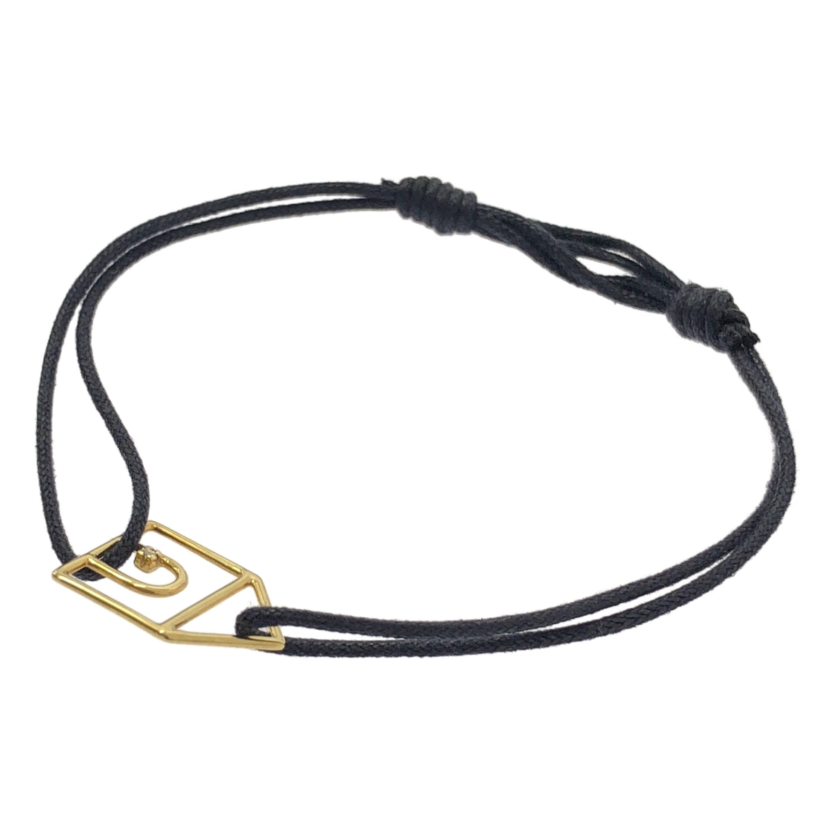 【미품】 ALIITA / 아리타 | K9YG CASITA 하우스 다이어 코드 팔찌 | 골드 / 네이비 | 여성