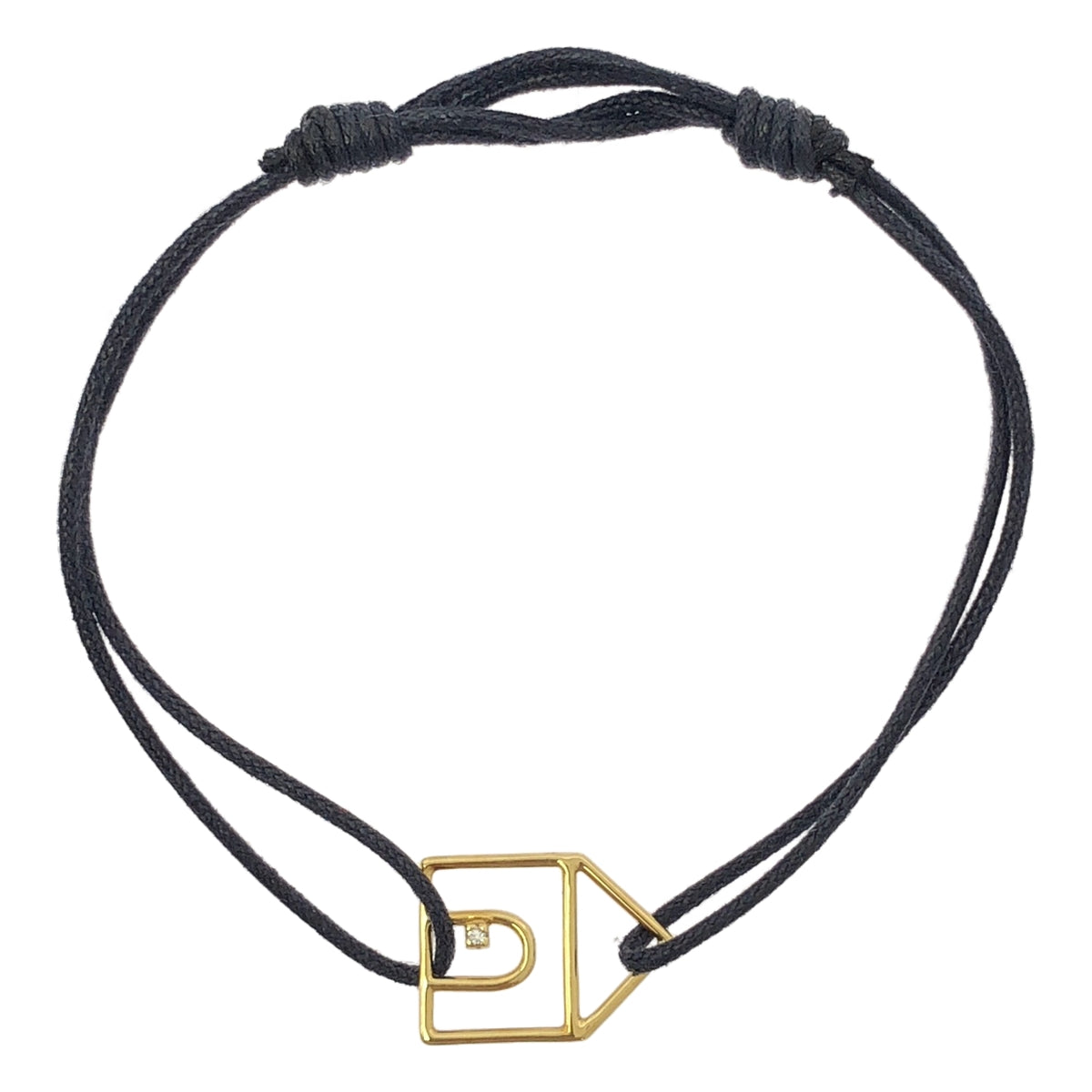 【미품】 ALIITA / 아리타 | K9YG CASITA 하우스 다이어 코드 팔찌 | 골드 / 네이비 | 여성