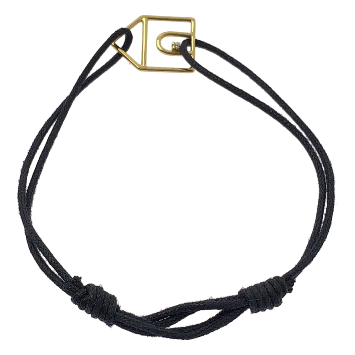 【미품】 ALIITA / 아리타 | K9YG CASITA 하우스 다이어 코드 팔찌 | 골드 / 네이비 | 여성