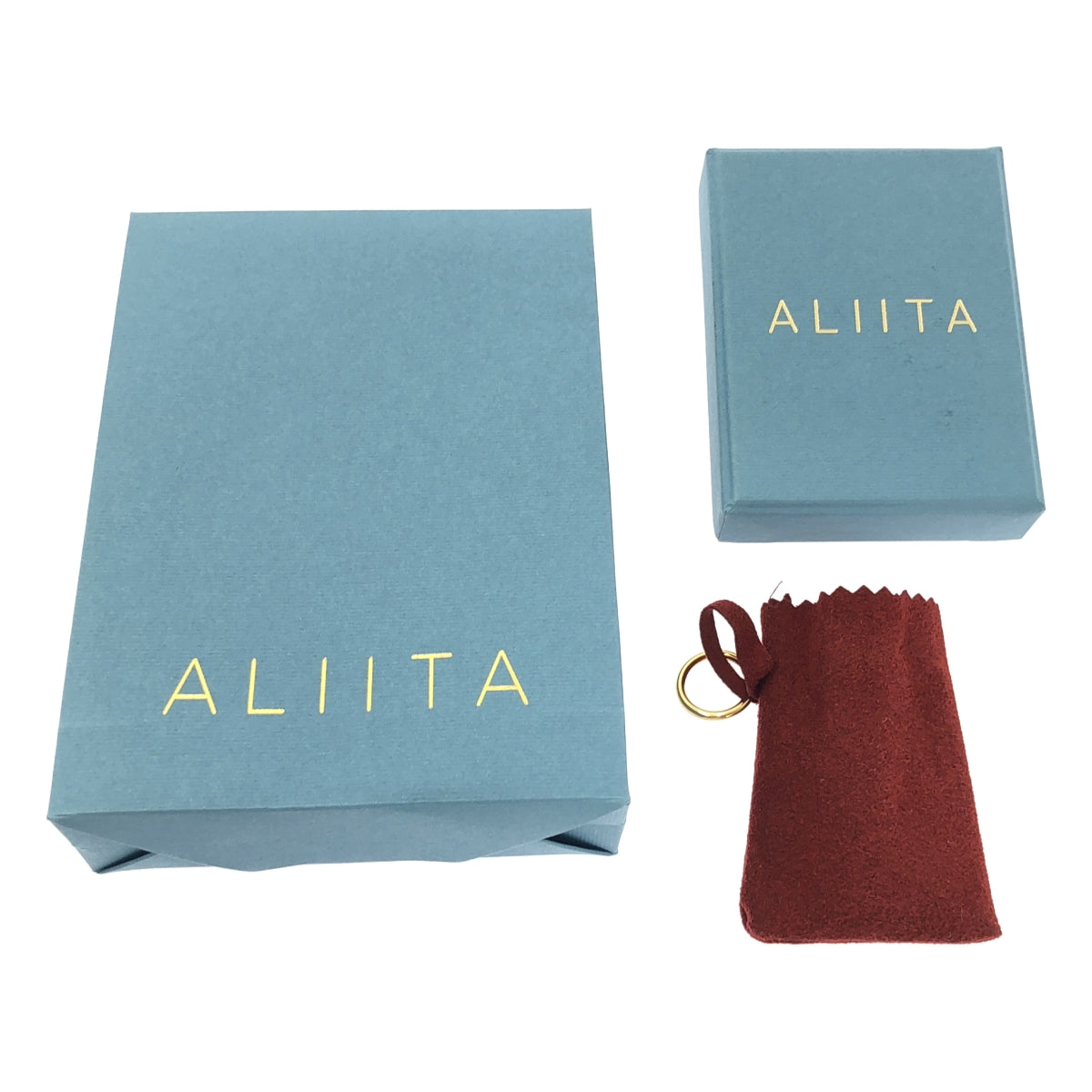 【미품】 ALIITA / 아리타 | K9YG CASITA 하우스 다이어 코드 팔찌 | 골드 / 네이비 | 여성