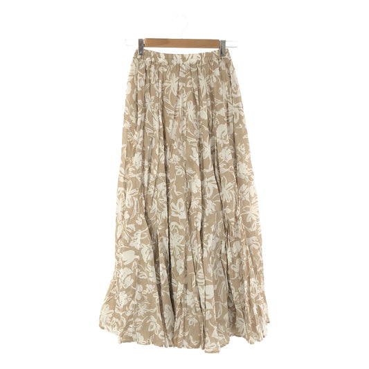 [Good Condition] MARIHA / Mariha | TSUKIKAGE Flower Print Tsukikage Skirt | 36 | Beige/White | Women's