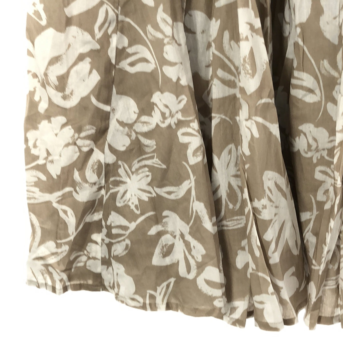 [Good Condition] MARIHA / Mariha | TSUKIKAGE Flower Print Tsukikage Skirt | 36 | Beige/White | Women's