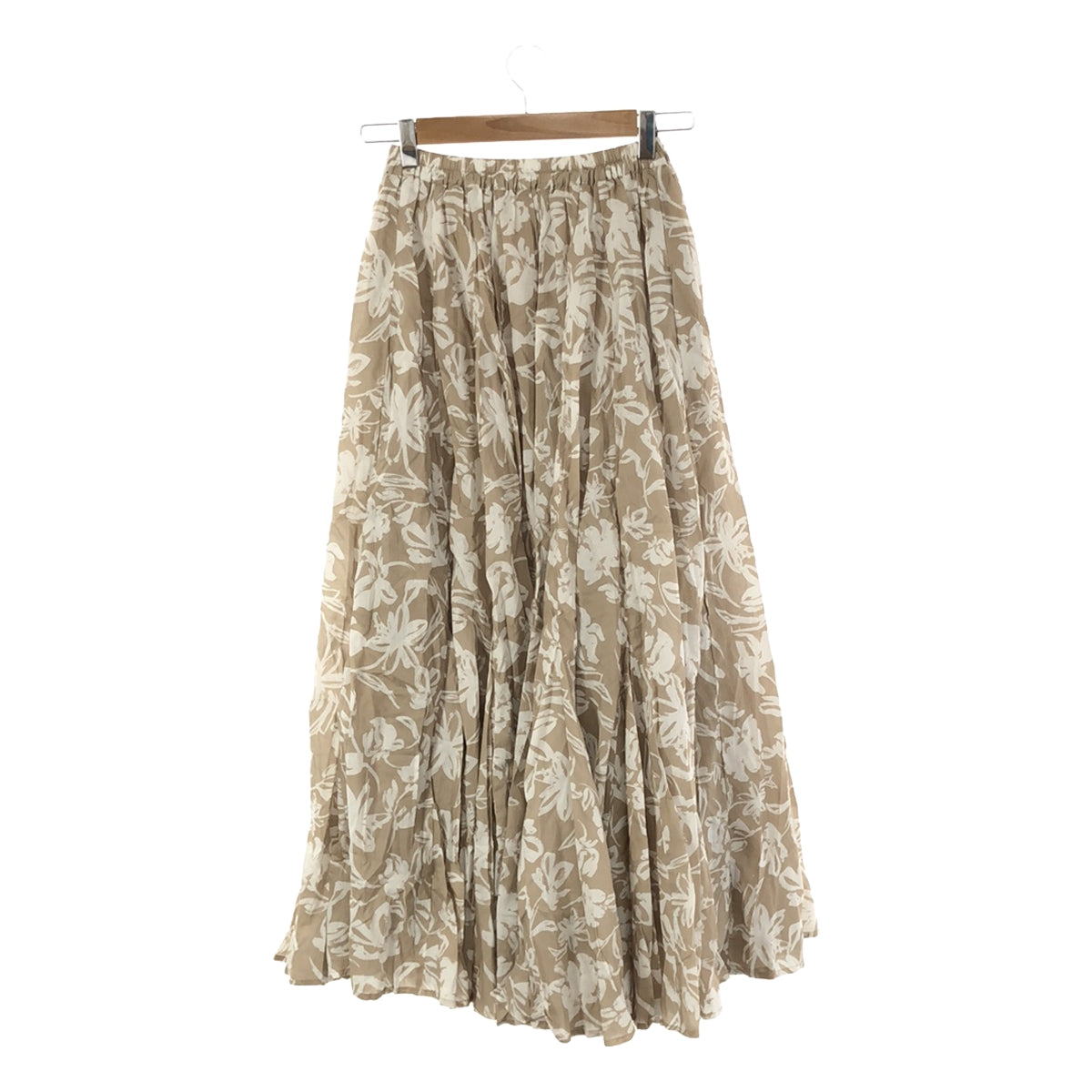 [Good Condition] MARIHA / Mariha | TSUKIKAGE Flower Print Tsukikage Skirt | 36 | Beige/White | Women's