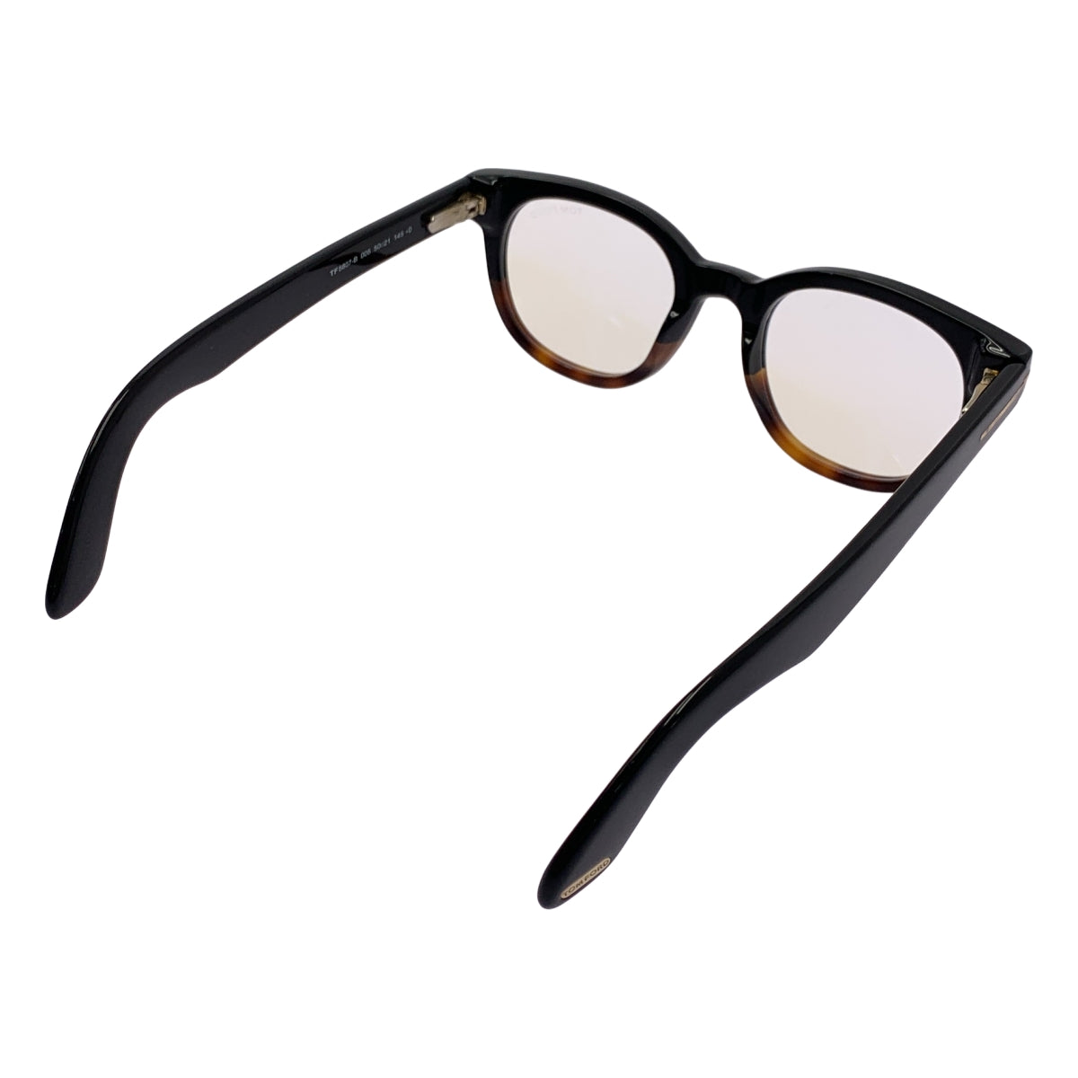 【미품】 TOM FORD / 톰 포드 | 웰링턴 프레임 안경 아이웨어 | 50◻︎21 145 | 블랙/호피