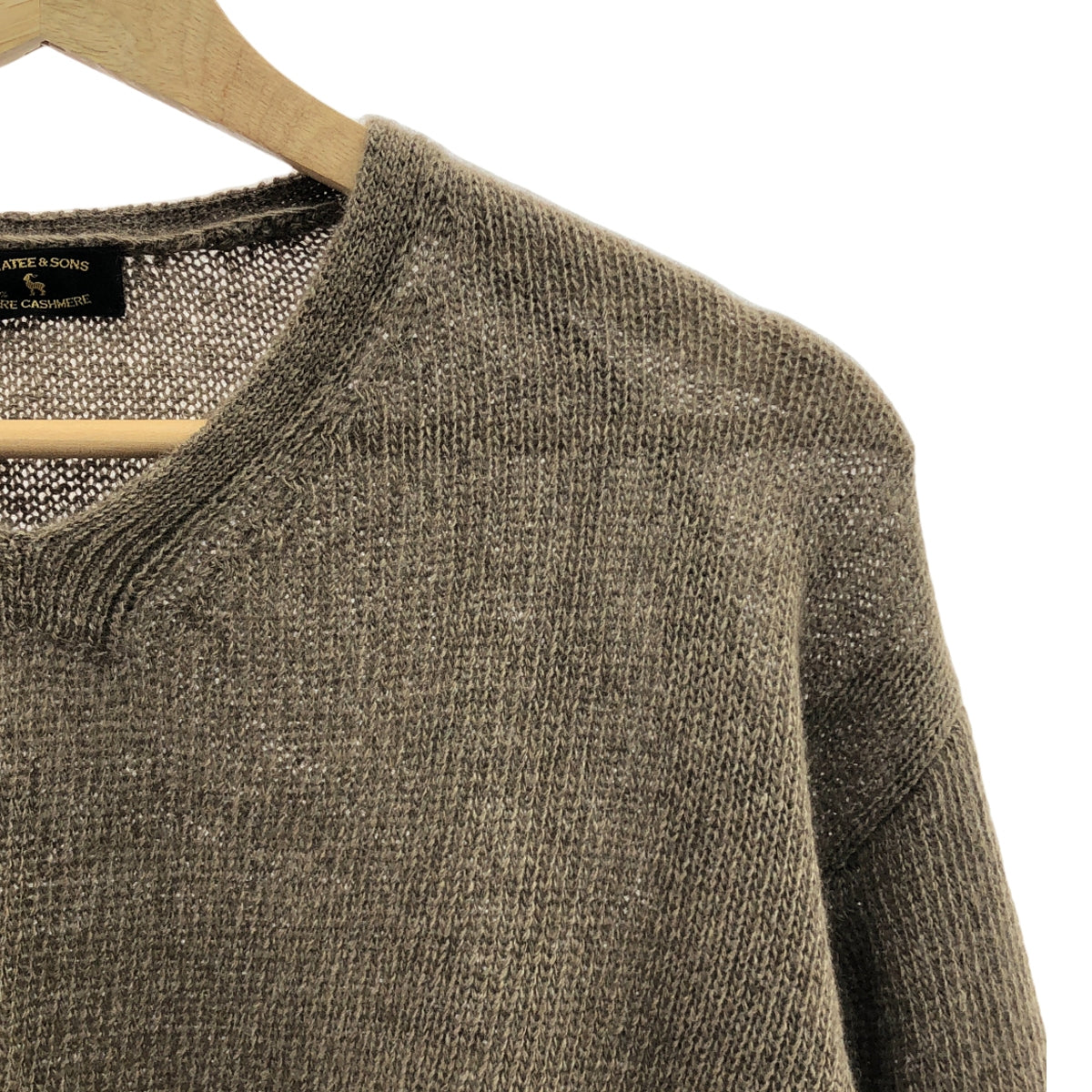 【新品】  MAATEE&SONS / マーティー&サンズ | 2024AW | カシミヤミンク LOOSE V SWEATER ルーズ ニット セーター | 2 | NATURALBRWN / ナチュラルブラウン | メンズ