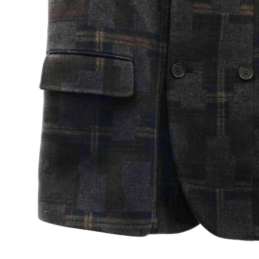 EMPORIO ARMANI | 羊毛羊絨格紋無袖夾克/背心 | 尺寸 52 | 男款