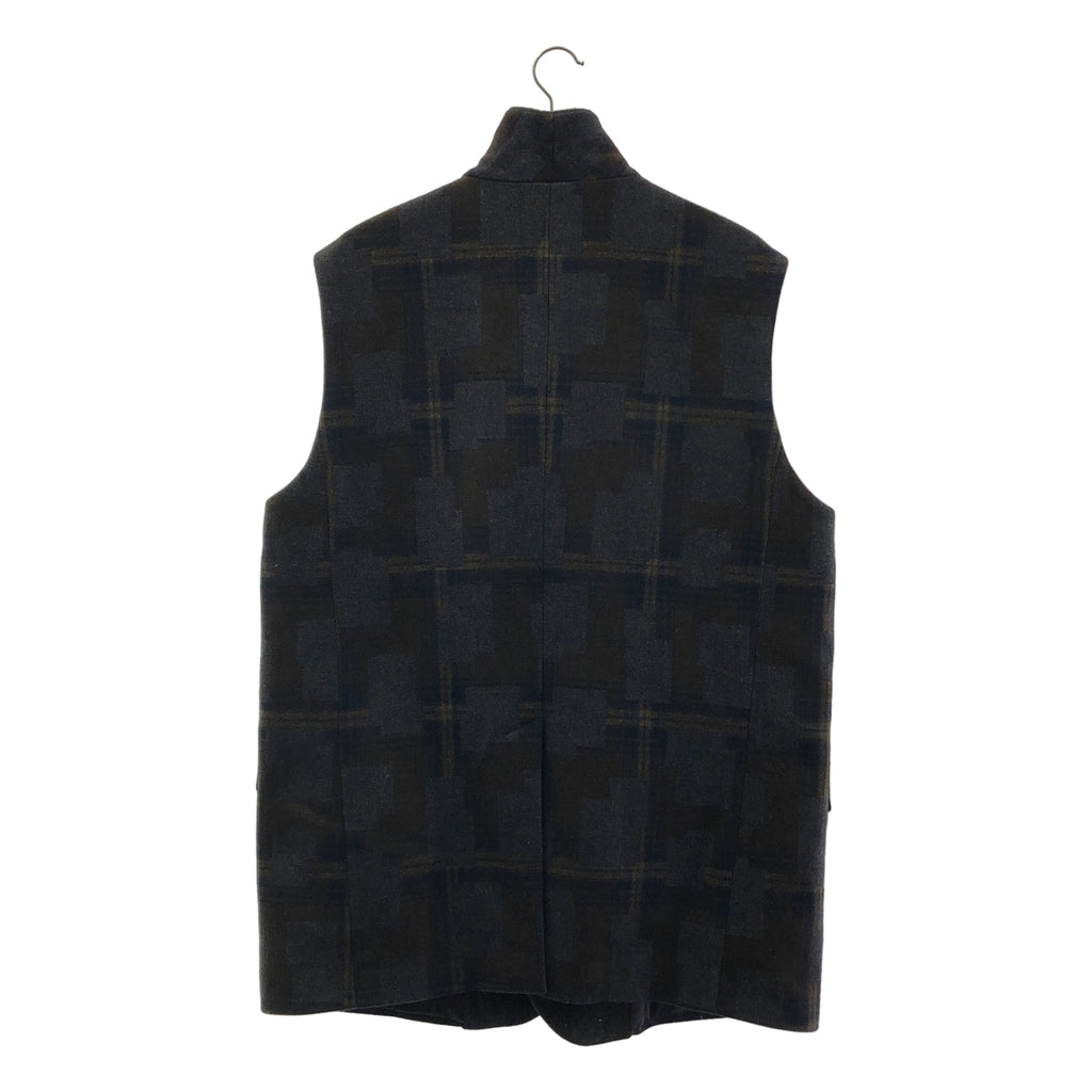 EMPORIO ARMANI | 羊毛羊絨格紋無袖夾克/背心 | 尺寸 52 | 男款