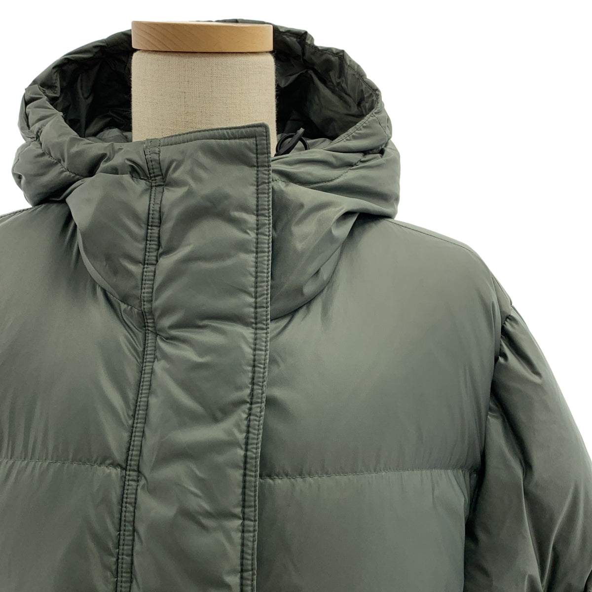 KENZO / 켄조 | LONG DOWN PARKA 후드 다운 재킷 | S | 카키 | 여성