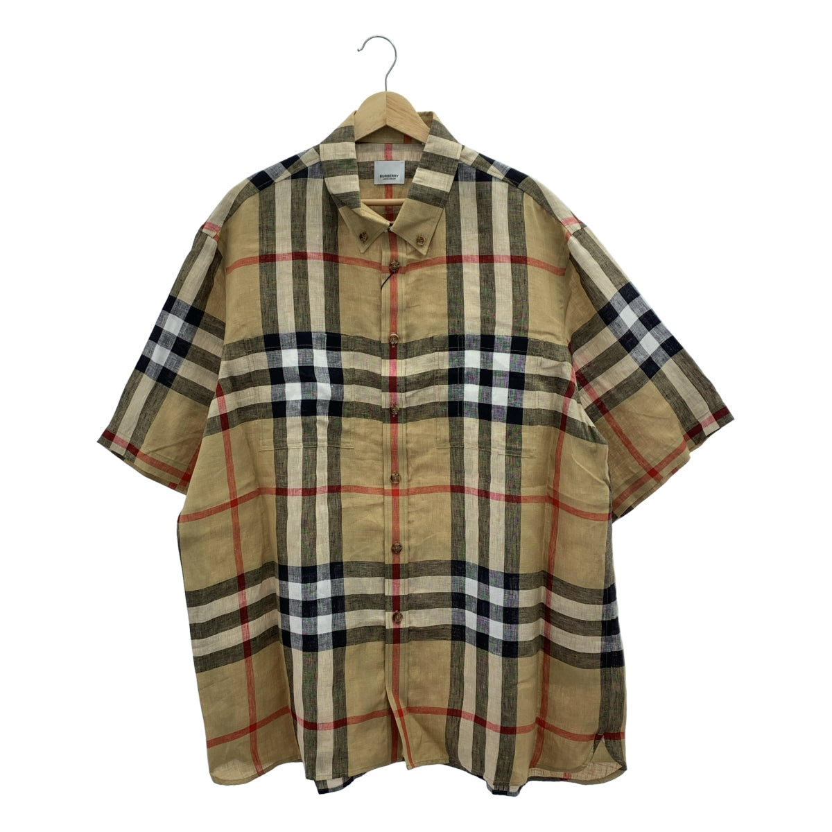 BURBERRY LONDON / バーバリーロンドン | リネン ノバチェック シャツ | XXL | メンズ