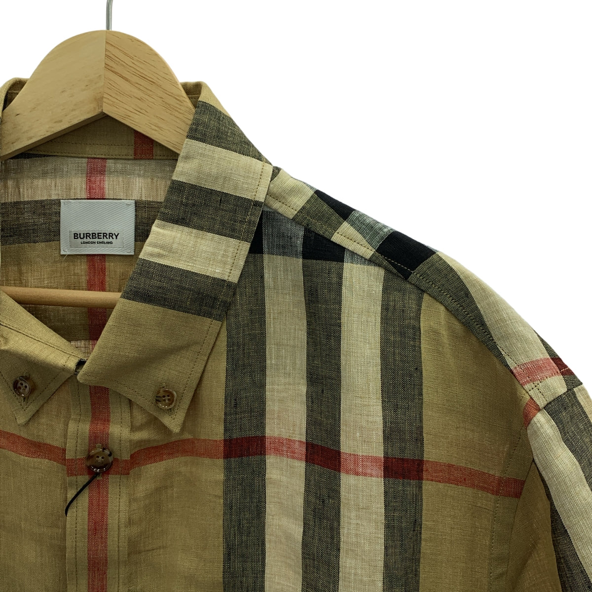 BURBERRY LONDON / バーバリーロンドン | リネン ノバチェック シャツ | XXL | メンズ