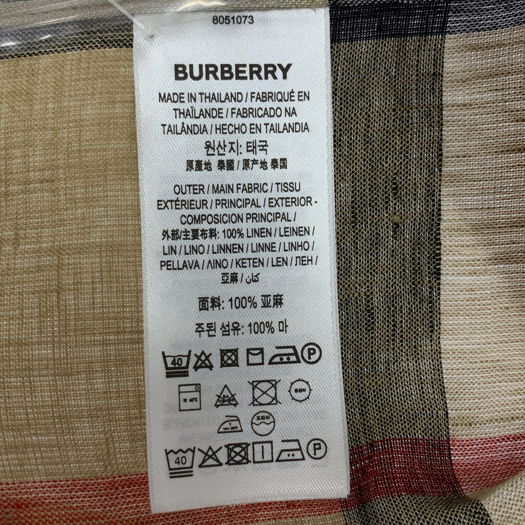 BURBERRY LONDON / バーバリーロンドン | リネン ノバチェック シャツ | XXL | メンズ