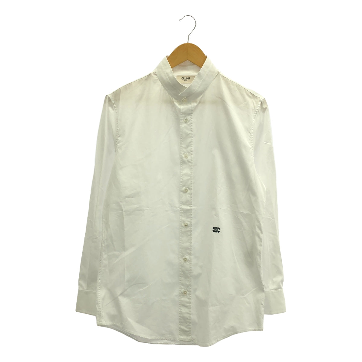 CELINE / セリーヌ | 2023AW | LOOSE SHIRT IN COTTON POPLIN トリオンフ刺しゅう コットンポプリン ルーズ シャツ | 38 | ホワイト | メンズ