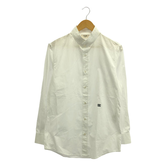 CELINE | 2023AW | LOOSE SHIRT IN COTTON POPLIN | Triomphe embroidery cotton poplin loose shirt | 38 | White | Men's