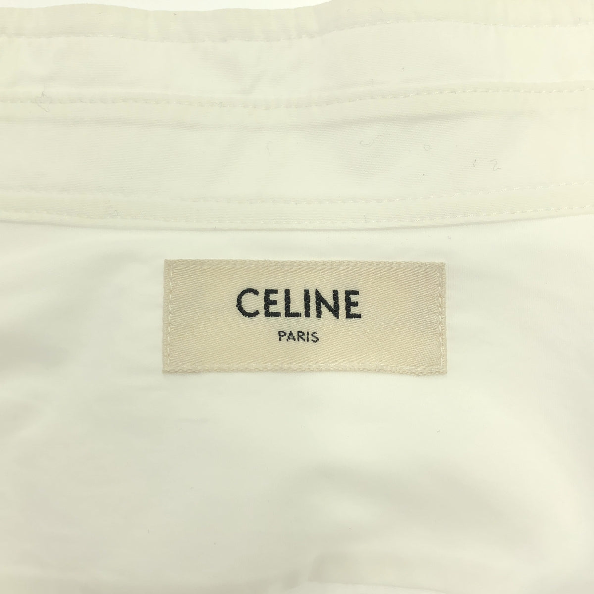 CELINE / 셀린느 | 2023AW | LOOSE SHIRT IN COTTON POPLIN 트리온프 자수 코튼 포플린 루즈 셔츠 | 38 | 화이트 | 맨즈