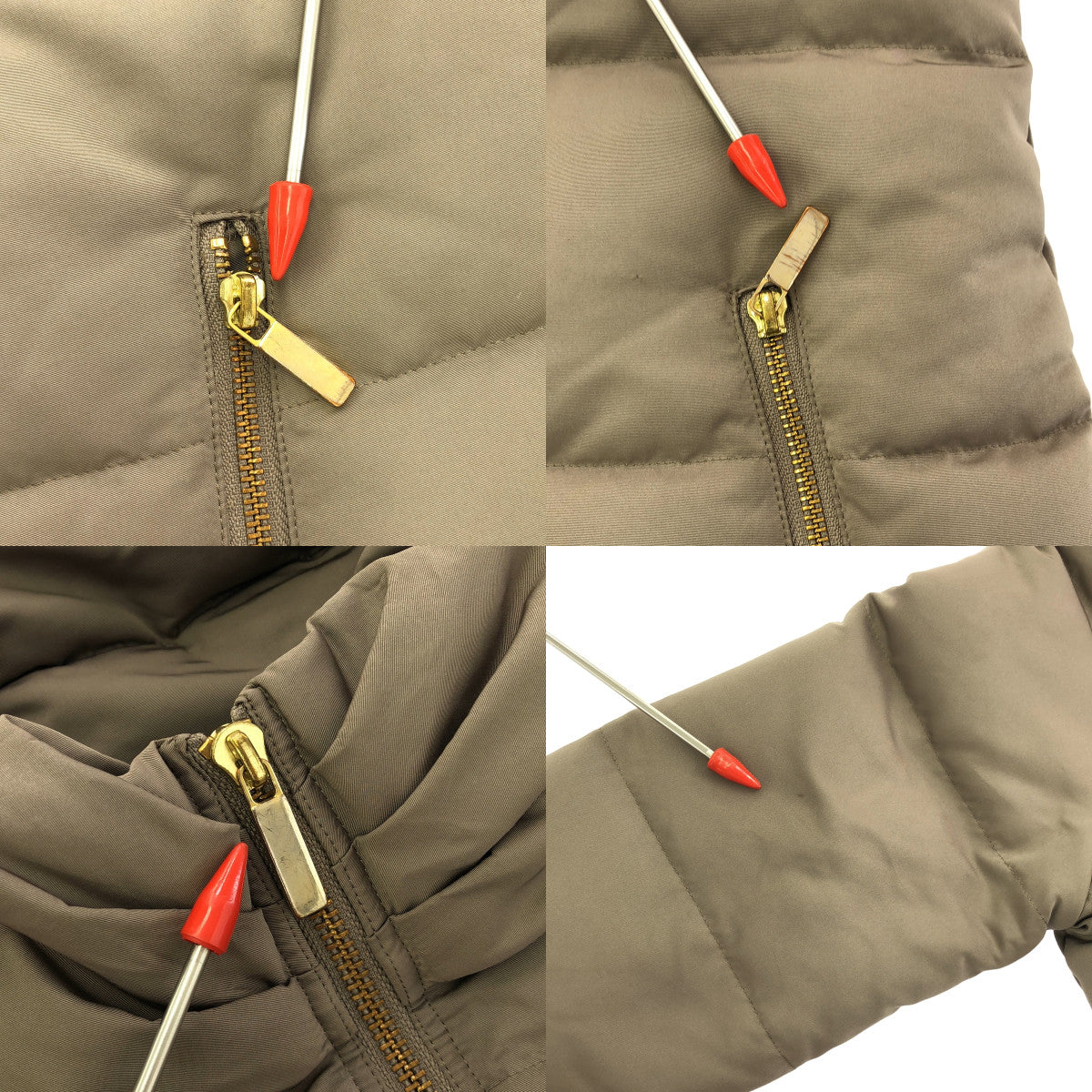 NOBLE / ノーブル | エステルファイユ ミドル ダウン コート | 38 | グレージュ | レディース