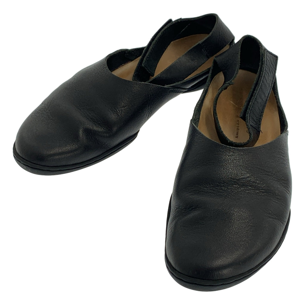 trippen / 트리펜 | f 발목 스트랩 벨크로 가죽 플랫 신발 | 38 | 여성