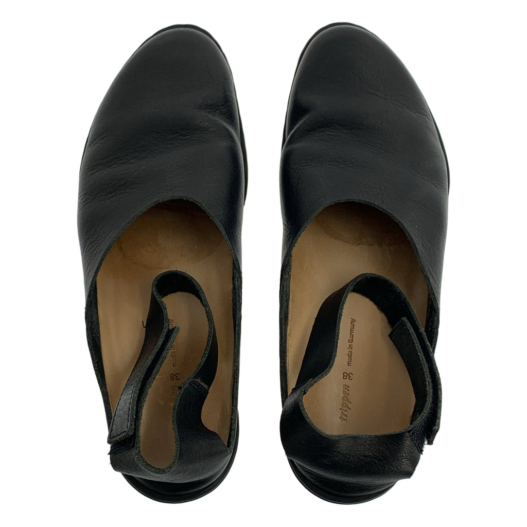 trippen / 트리펜 | f 발목 스트랩 벨크로 가죽 플랫 신발 | 38 | 여성