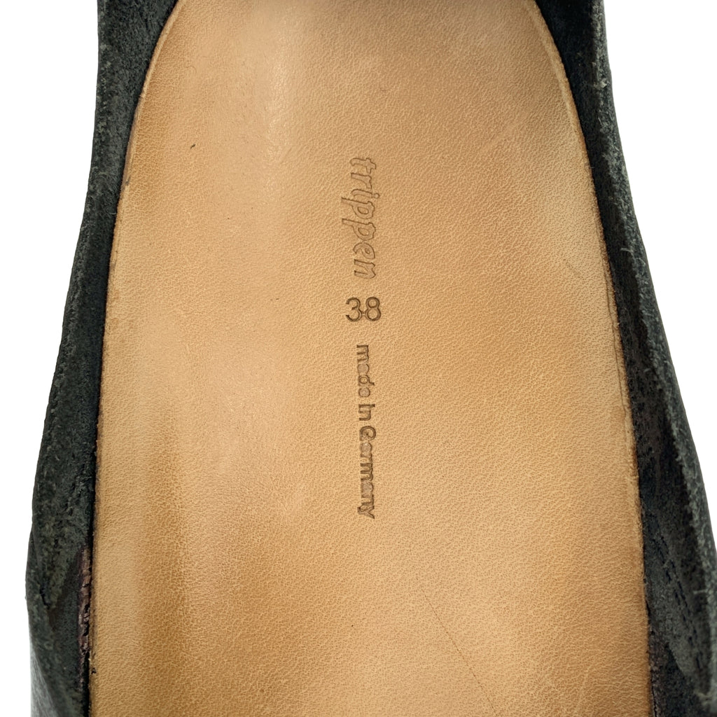 trippen / 트리펜 | f 발목 스트랩 벨크로 가죽 플랫 신발 | 38 | 여성